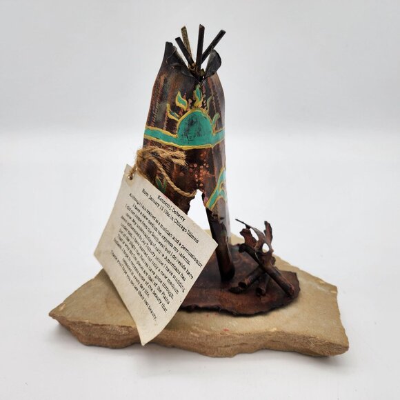 Pair of Vintage Kenneth Doherty Native American Sculptures - Picture 6 of 10